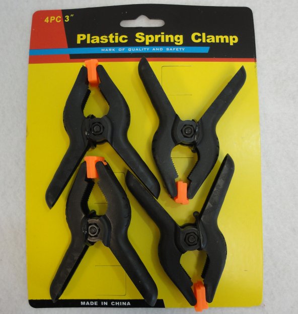 ''4pc 3'''' Plastic Spring Clamps''